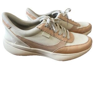 KIZIK Women's Paris Hands Free Lace-Up Sneaker Shoe Pristine Amberlight Size 8